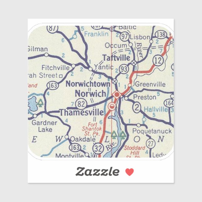 Norwich CT Classic Map (Sheet)