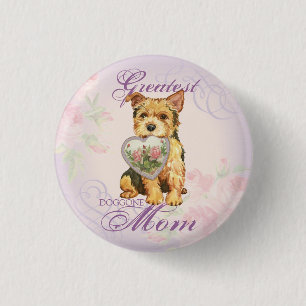 Norwich Heart Mom 1 Inch Round Button