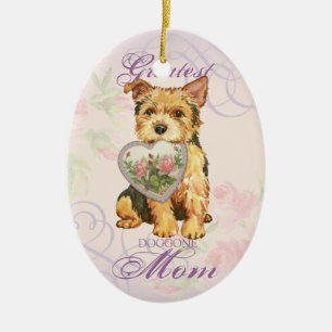 Norwich Heart Mom Ceramic Ornament