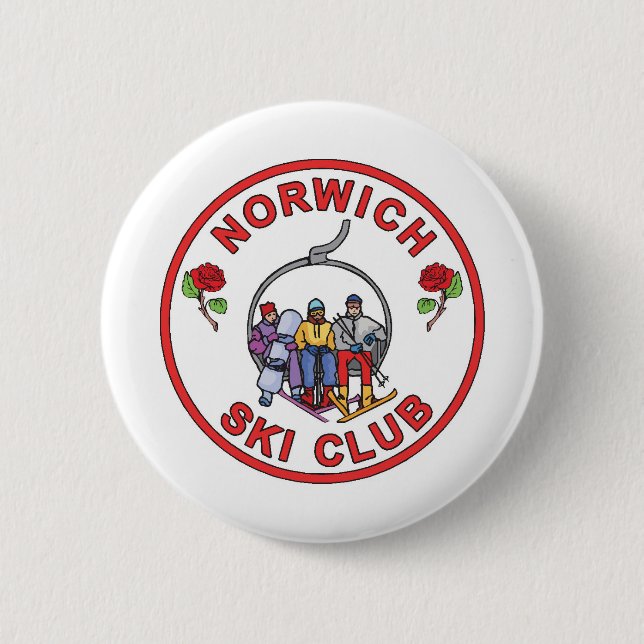 Norwich Ski Club 2 Inch Round Button (Front)