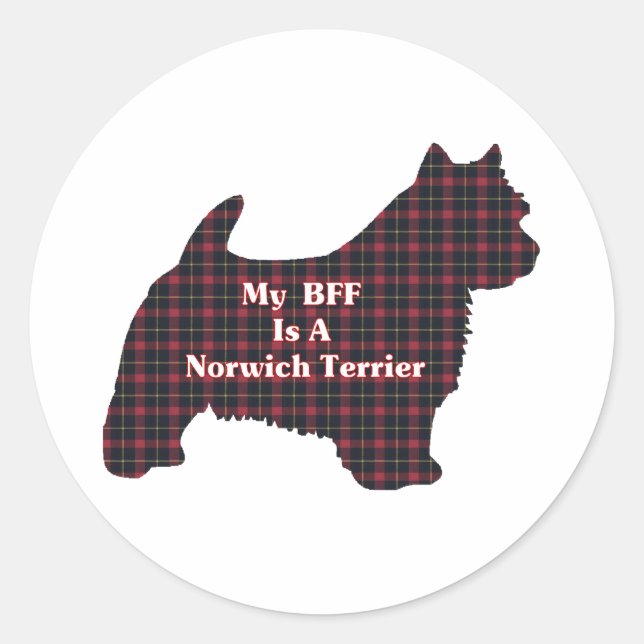 Norwich Terrier BFF Sticker (Front)