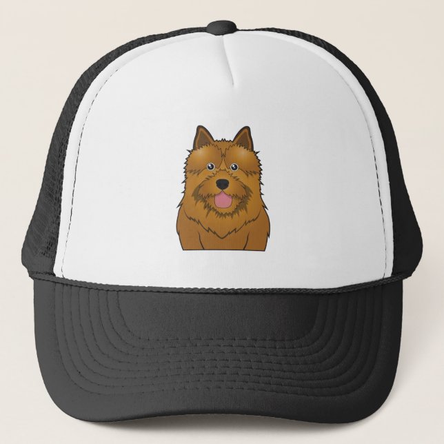 Norwich Terrier Cartoon Trucker Hat (Front)