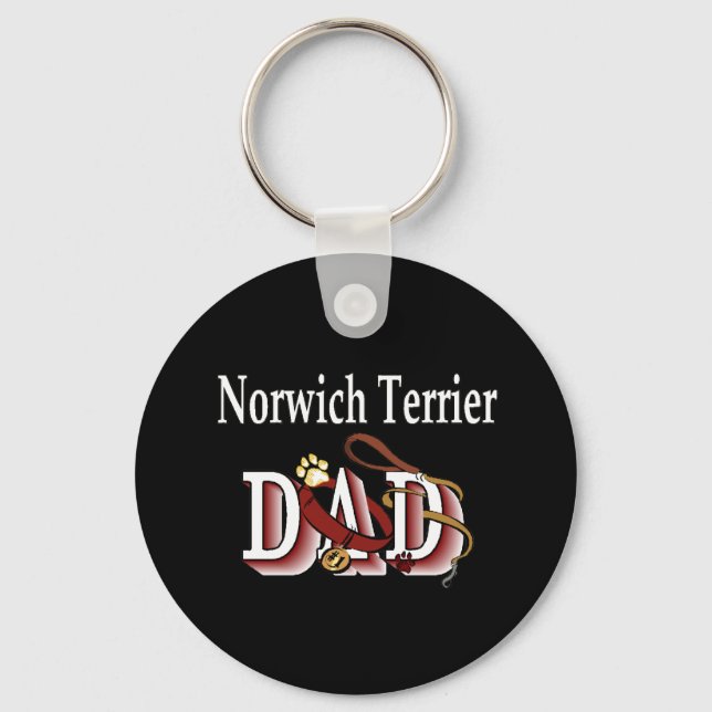 norwich terrier dad Keychain (Front)