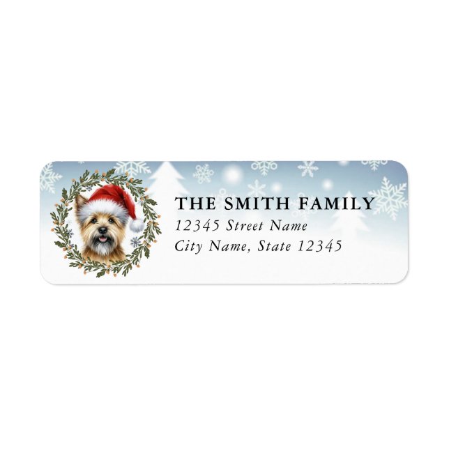 Norwich Terrier Dog Return Address Labels (Front)