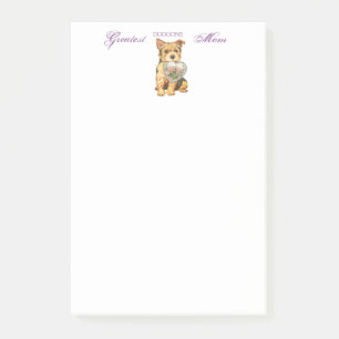 Norwich Terrier Heart Mom Post-it Notes