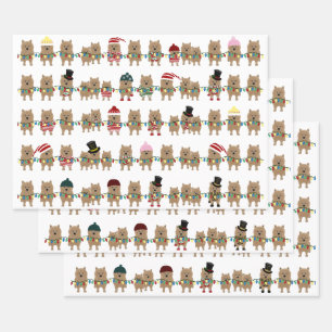 Norwich Terrier Holiday Wrapping Paper Sheets