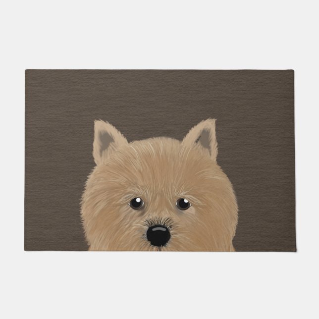 Norwich Terrier Large Doormat (Front)
