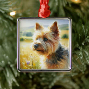 Norwich Terrier Metal Ornament