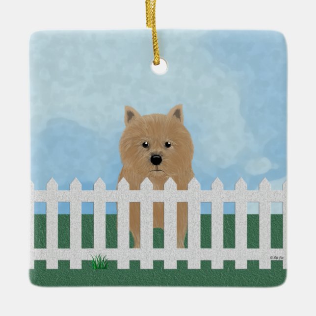 Norwich Terrier Ornament (Front)