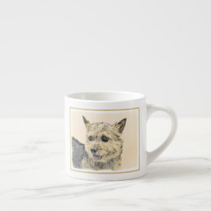 Norwich Terrier Painting - Cute Original Dog Art Espresso Cup