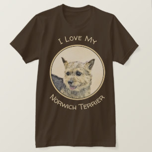 Norwich Terrier Painting - Cute Original Dog Art T-Shirt