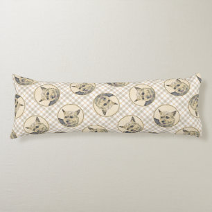 Norwich Terrier Painting Cute Original Pet Dog Art Body Pillow