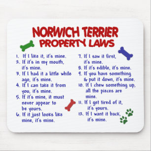 NORWICH TERRIER Property Laws 2 Mouse Pad