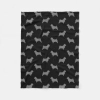 Norwich Terrier Silhouettes Pattern Black and Grey
