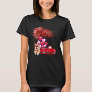 Norwich Terrier Sunglasses Hearts Tree Pickup Truc T-Shirt