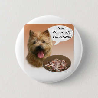 Norwich Terrier Turkey 2 Inch Round Button