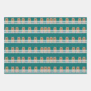 Norwich Terrier Wrapping Paper Flat Sheet Set of 3