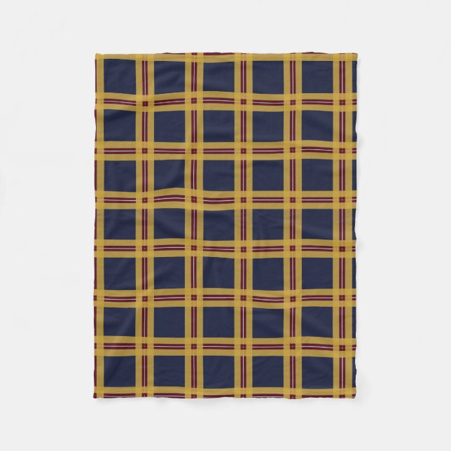 Norwich University Tartan Fleece Blanket (Front)