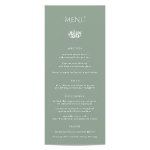 Norwich Wedding Dinner Menu