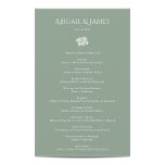 Norwich Wedding Program<br><div class="desc">This wedding design is a perfect blend of elegance and classic styler. The main feature of the design is a small white flower motif that sits gracefully in the centre of the sage green-coloured background.</div>