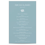 Norwich Wedding Program<br><div class="desc">This wedding design is a perfect blend of elegance and classic styler. The main feature of the design is a small white flower motif that sits gracefully in the centre of the dusty blue-coloured background.</div>