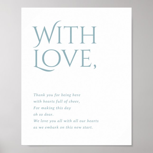 Norwich Wedding Thank You for Attending Sign (Front)