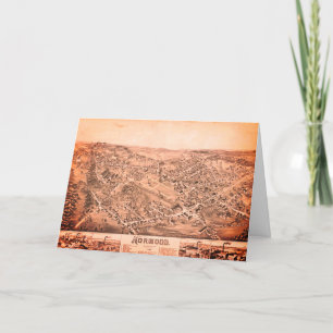 Norwood, MA Vintage Map 1882 Holiday Card