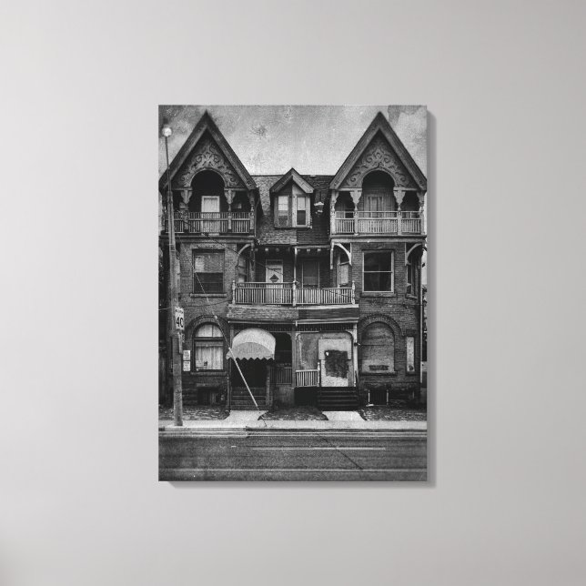 Nos 9 - 11 Spadina Road 3 Old Film Version Canvas Print (Front)