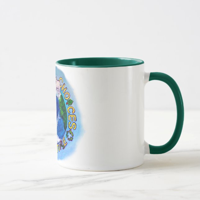 "Nos Choix" Recycler, Réutiliser, Réduire La Mug T (Droite)