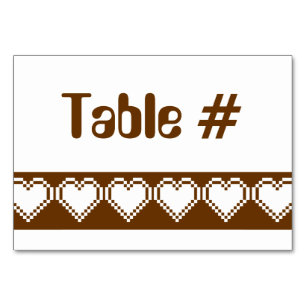 Nos Coeurs 8 bits dans la carte table au chocolat