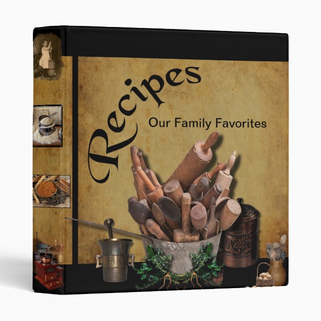 Nos Favoris de famille - 1" Classeur de recettes - (Devant/Côté)