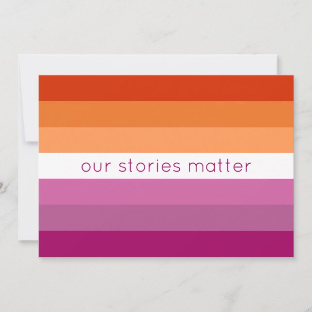 Nos histoires Matter Pink Lesbian Flag Carte posta (Devant)
