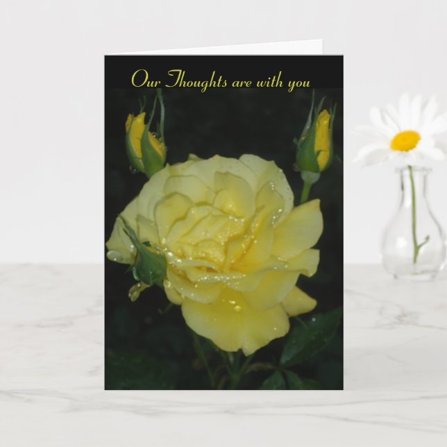 Nos pensées sont avec vous - Carte de sympathie (Petite plante)
