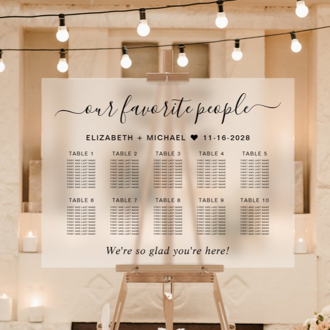 Nos personnes préférées 10 tables plan de table de (Créateur téléchargé)