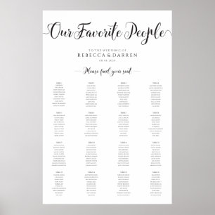 Nos personnes préférées 16 Tableau Mariage de tabl