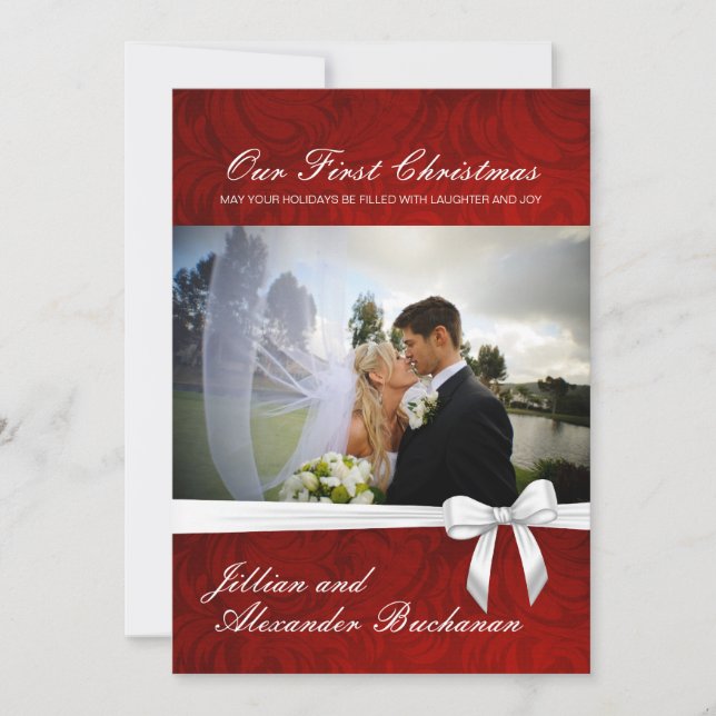 Nos premières invitations de cartes de Noël (Devant)