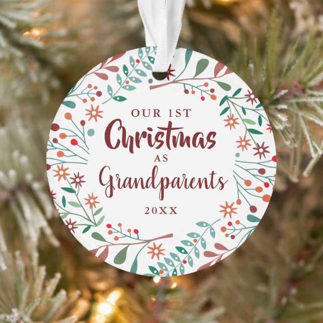 Nos premiers grands-parents de Noël Floral Baby Ph (Arbre)
