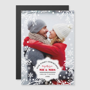 Nos premiers Noël Ensemble Cartes photos magnétiqu