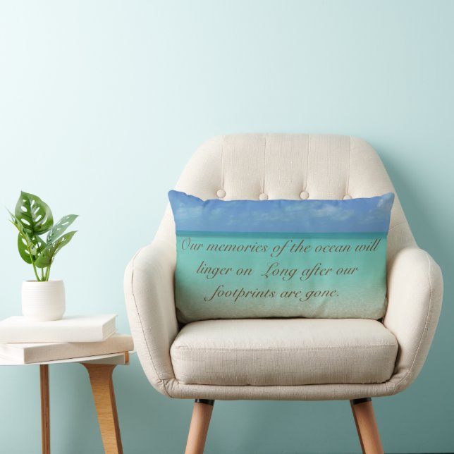 "NOS SOUVENIRS DE L'OCÉAN S'ATTACHERONT" COUSSIN (Chaise)