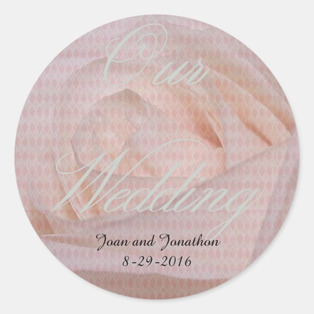 Nos Stickers Enveloppe Rose Mariage (Devant)