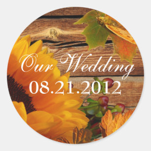 Nos Stickers Mariage Tour, Tournesol Rustique Auto