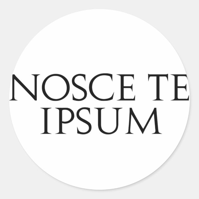 Nosce Te Ipsum Classic Round Sticker (Front)