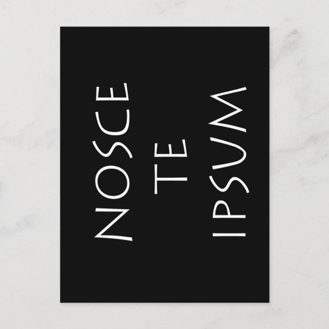 Nosce te ipsum postcard (Front)