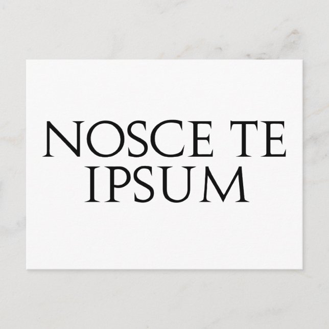 Nosce Te Ipsum Postcard (Front)