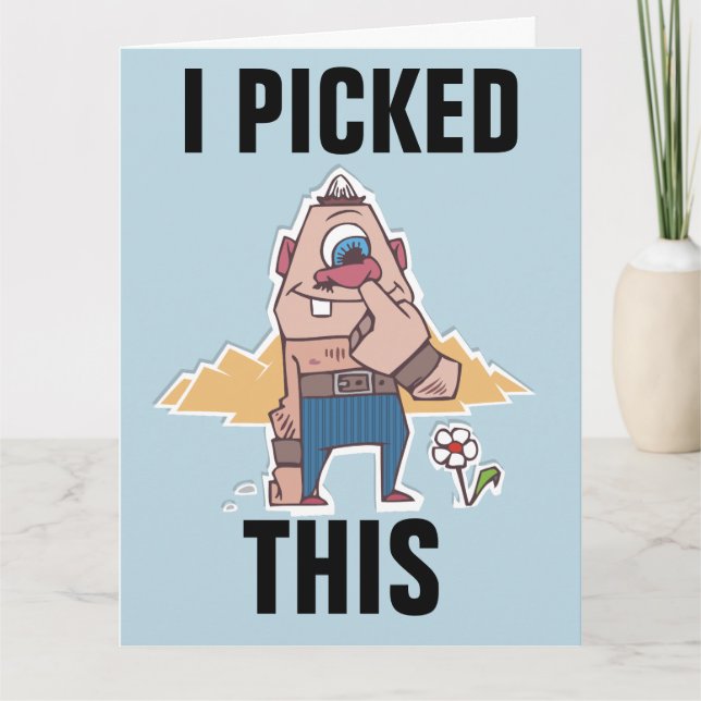 NOSE PICKER FUNNY BIRTHDAY OVERSIZED CARD (Front)