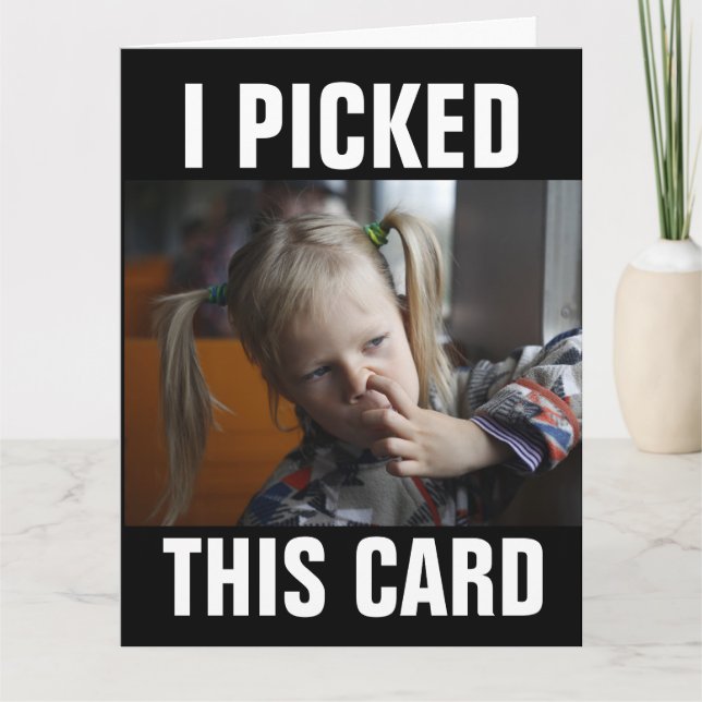 NOSE PICKER GIIRL FUNNY OVERSIZED BIRTHDAY CARDS (Front)