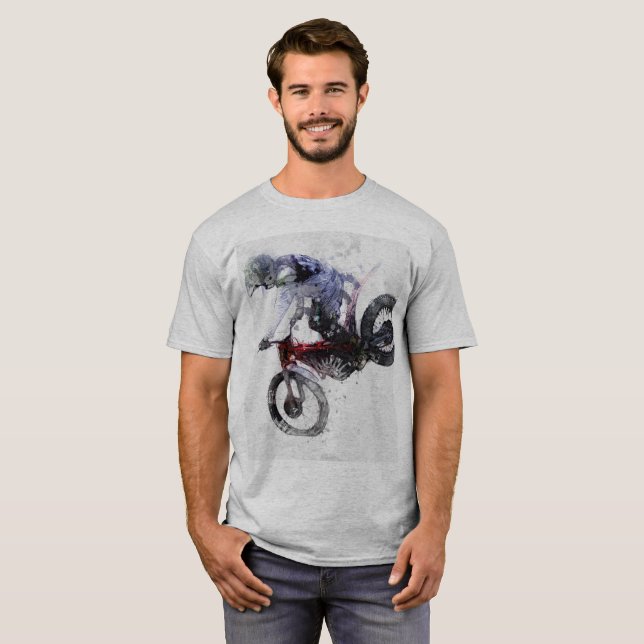 Nose Stand - Motocross Rider T-Shirt (Front Full)