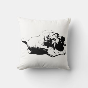 Nose-to-Nose Calm Throw Pillow