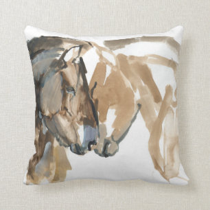 Nose to Nose Throw Pillow
