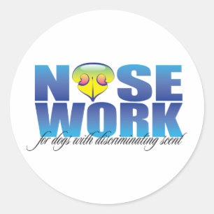 Nosework For Dogs with Discriminating Scent Classic Round Sticker